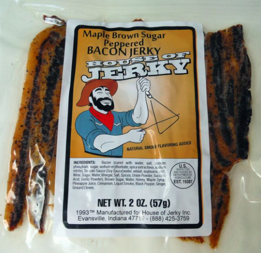 Maple Brown Sugar Peppered Bacon Jerky