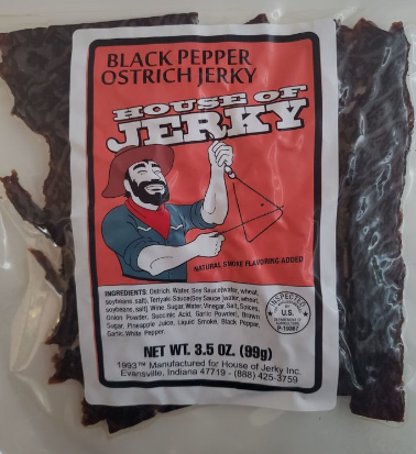Black Pepper Ostrich Jerky